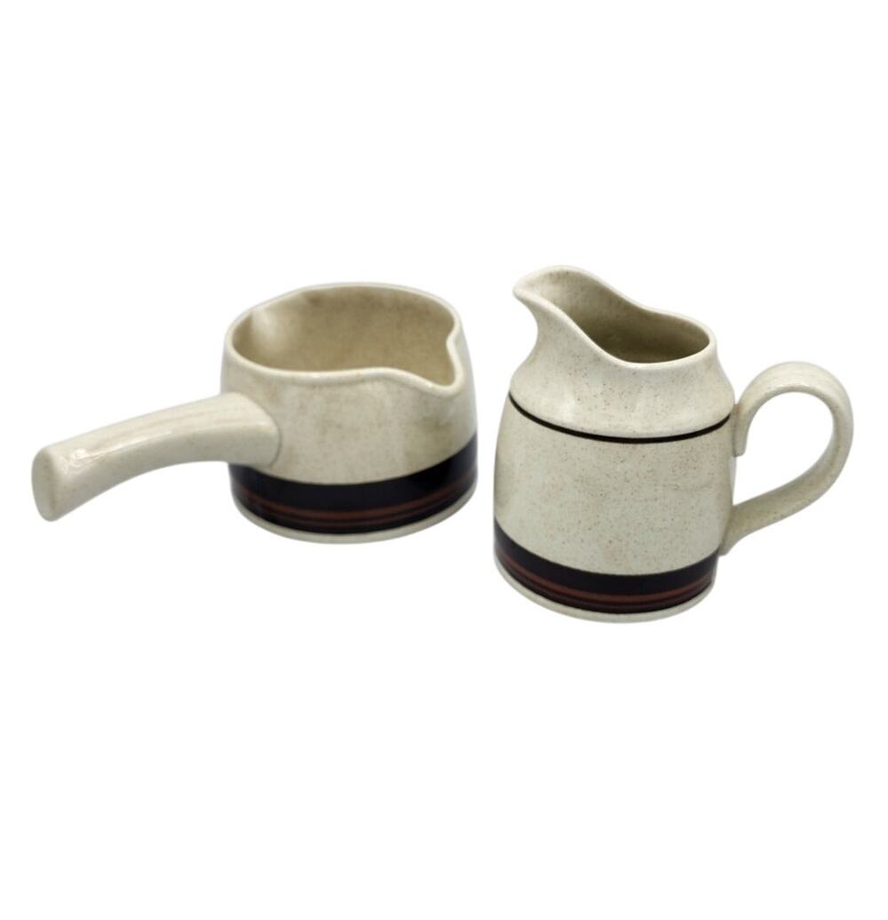 Vintage Royal Doulton Retired Bistro Pattern Ceramic Creamer Pitcher, Gravy Boat